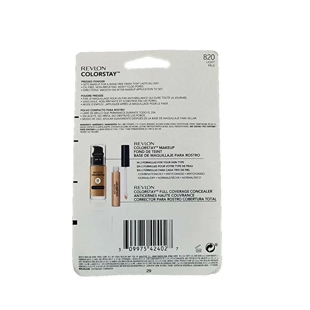 REVLON ColorStay Pressed Powder 820 Light‎ Pale Shine Free 16 Hour Wear